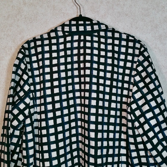 NWT Crown & Ivy Novel Navy Reversible Rain Jacket, 2 Pockets, Button Down SizeXL - Picture 5 of 10